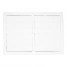 Plastová větrací mřížka bez příruby se samotížnou žaluzií 603x424 mm, bílá DALAP 137