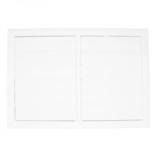 Plastová větrací mřížka bez příruby se samotížnou žaluzií 603x424 mm, bílá DALAP 137