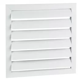 Plastová větrací mřížka bez příruby se samotížnou žaluzií 464x422 mm, bílá DALAP 135