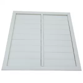 Plastová větrací mřížka bez příruby se samotížnou žaluzií 603x603 mm, bílá DALAP 134