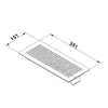 Kovová ventilační mřížka 300x100 mm pro zakončení kovového konektoru do podlahy DALAP 197526