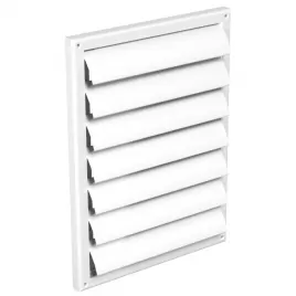 PVC větrací mřížka bez příruby se samotížnou žaluzií 221x299 mm, bílá DALAP 3191