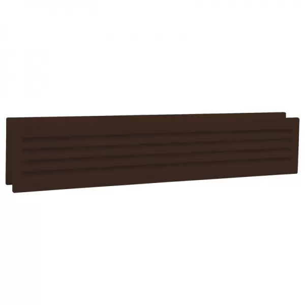 PVC větrací mřížka do dveří dvojitá 453x90 mm, hnědá DALAP 348