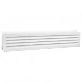 PVC větrací mřížka do dveří dvojitá 453x90 mm, bílá DALAP 346