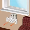 PVC dveřní ventilační mřížka s regulací 368x130 mm, hnědá DALAP 3731