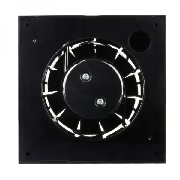 Ventilátor do koupelny axiální v černé barvě Ø 125 mm se zpětnou klapkou DALAP 41096