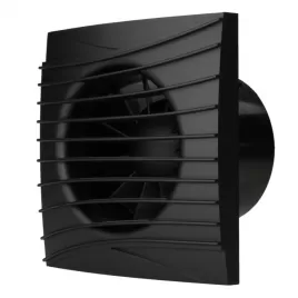 Ventilátor do koupelny axiální v černé barvě Ø 125 mm se zpětnou klapkou DALAP 41096