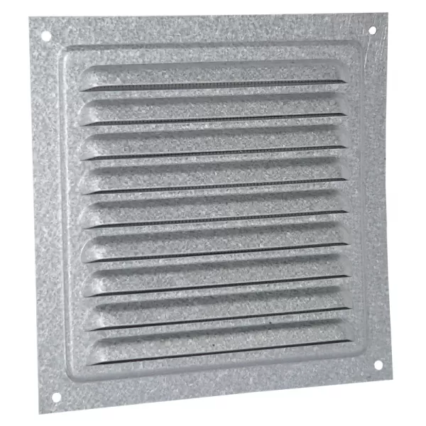 Pozinkovaná větrací mřížka bez příruby se síťkou a pevnou žaluzií 300x300 mm DALAP 544