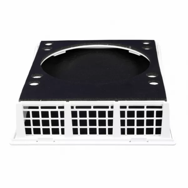 Bílá venkovní mřížka s motivem vlny pro pokojovou rekuperaci ZEPHIR SIMPLE DALAP 56501