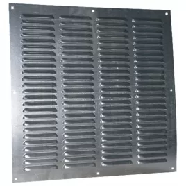 Pozinkovaná větrací mřížka bez příruby se síťkou a pevnou žaluzií 500x500 mm DALAP 6095