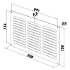 Kovová ventilační mřížka bez příruby s pevnou žaluzií a síťkou 305x150 mm, bílá DALAP 6195