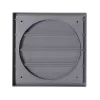 PVC větrací mřížka s přírubou a samotížnou žaluzií, 240x240 mm / O 200 mm, šedá DALAP 8231