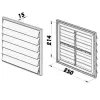 PVC větrací mřížka bez příruby se samotížnou žaluzií 250x250 mm, bílá DALAP 8579