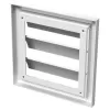 PVC větrací mřížka bez příruby se samotížnou žaluzií 186x186 mm, bílá DALAP 8578