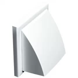 PVC větrací mřížka bez příruby se samotížnou klapkou 186x186 mm, bílá DALAP 8590