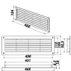 PVC dveřní větrací mřížka 462x124 mm, bílá DALAP 8565