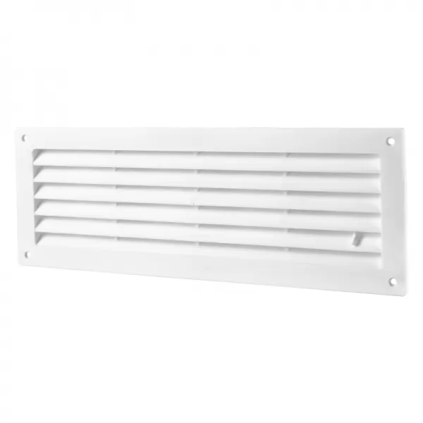 PVC dveřní ventilační mřížka s regulací 462x124 mm, bílá DALAP 85012