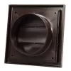 PVC větrací mřížka s přírubou a samotížnou žaluzií, 186x186 mm / Ø 125 mm, hnědá DALAP 8683