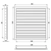 Větrací mřížka z vysoce kvalitního extrudovaného hliníku 400x100 mm, bílá DALAP 90376