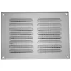 Kovová ventilační mřížka bez příruby s pevnou žaluzií a síťkou 215x150 mm, bílá DALAP 90243