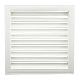 PVC ventilační mřížka bílá s pevnou žaluzií 452x452 mm DALAP 9368