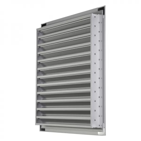 Hliníková větrací mřížka s pevnými lamelami 450x450 mm DALAP 9723