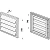 PVC větrací mřížka bez příruby se samotížnou žaluzií 186x186 mm, hnědá DALAP 9711