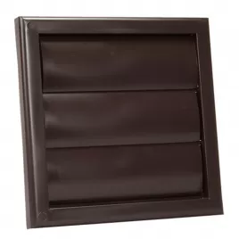 PVC větrací mřížka bez příruby se samotížnou žaluzií 186x186 mm, hnědá DALAP 9711