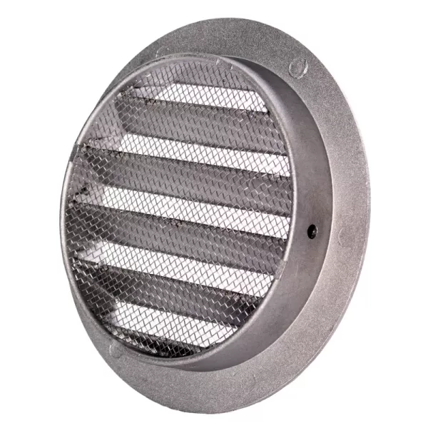 Kovová větrací mřížka Ø 125 mm s přírubou a síťkou proti hmyzu DALAP 99992