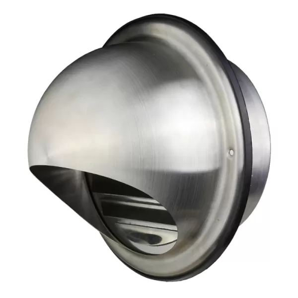 Nerezová větrací mřížka s přírubou, krytem a síťkou Ø 160 mm DALAP 99345