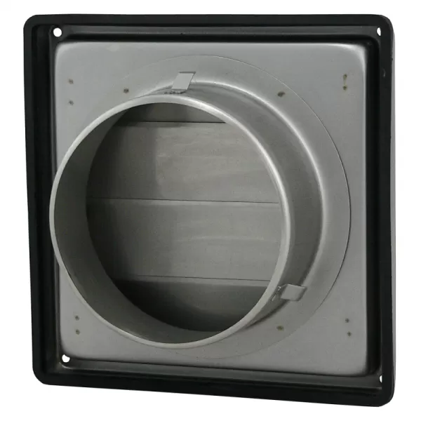 Větrací mřížka nerezová s přírubou a samotížnou žaluzií 180x180 mm, Ø 125 mm DALAP 99481