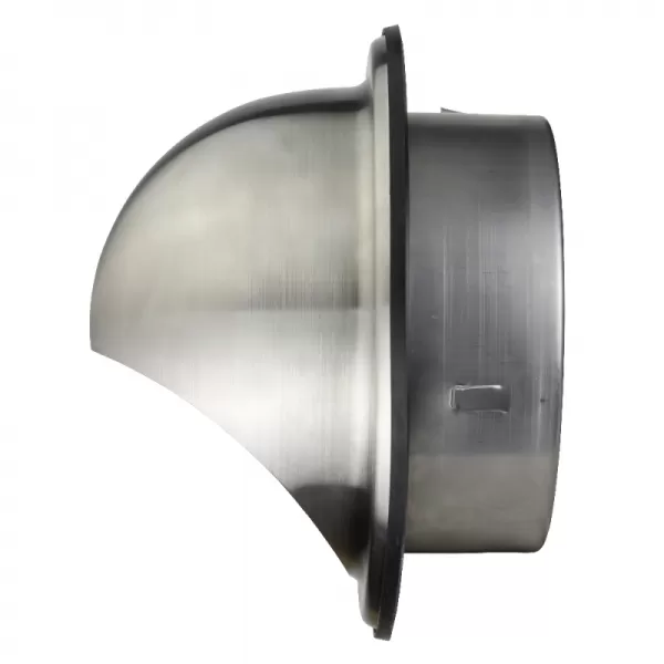 Nerezová větrací mřížka s přírubou, krytem a síťkou Ø 160 mm DALAP 99345