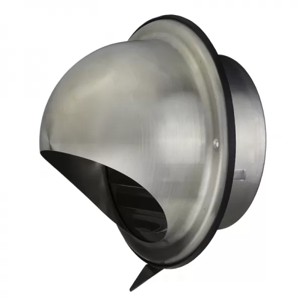 Nerezová větrací mřížka s přírubou, krytem a síťkou Ø 125 mm DALAP 99333