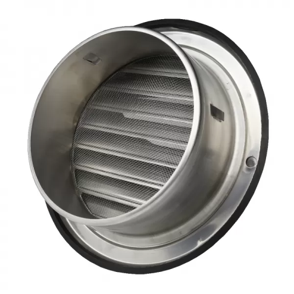 Nerezová větrací mřížka s přírubou, krytem a síťkou Ø 150 mm DALAP 99334