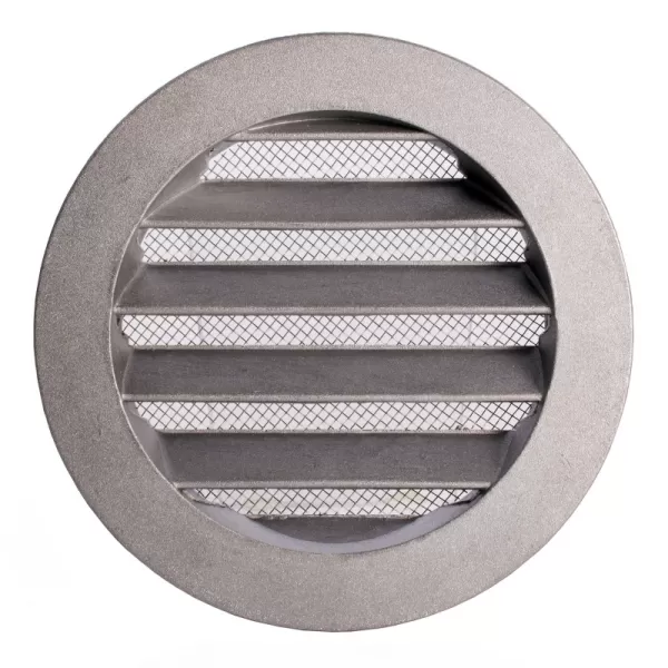 Kovová větrací mřížka Ø 125 mm s přírubou a síťkou proti hmyzu DALAP 99992