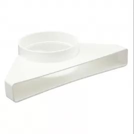 Redukce z kulatého na hranaté potrubí 90°, 308 x 29 mm / Ø 100 mm DALAP 3013