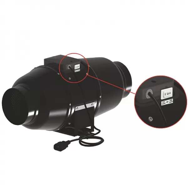 Nízkohlukový potrubní ventilátor s vyšším tlakem 248mm DALAP AP 250 QUIET