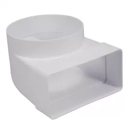 Redukce z kulatého na hranaté potrubí 90°, 110 x 55 mm / Ø 100 mm DALAP 521