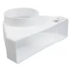 Redukce z kulatého na hranaté potrubí 90°, 204 x 60 mm / Ø 100 mm DALAP 821