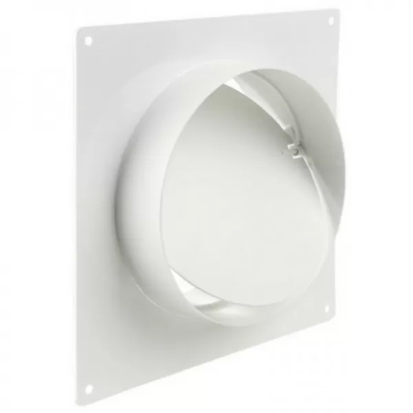 Spojka vnitřní 125 mm s montážním rámečkem 170 x 154 mm a zpětnou klapkou DALAP 2521