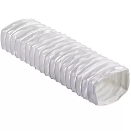 PVC ohebné potrubí z drátěného skeletu se samozhášecím bílým potahem, 110 x 55 mm / 1,5 m DALAP AS-110x55/1,5