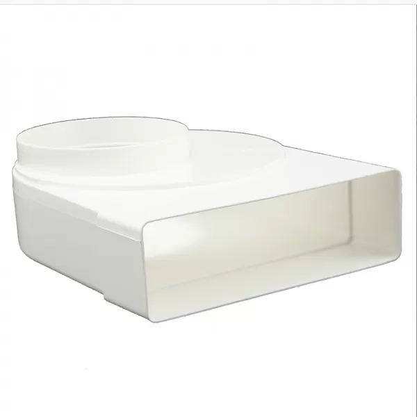 Redukce z kulatého na hranaté potrubí vyosené, 204 x 60 mm / Ø 100 mm (otočné) DALAP 441