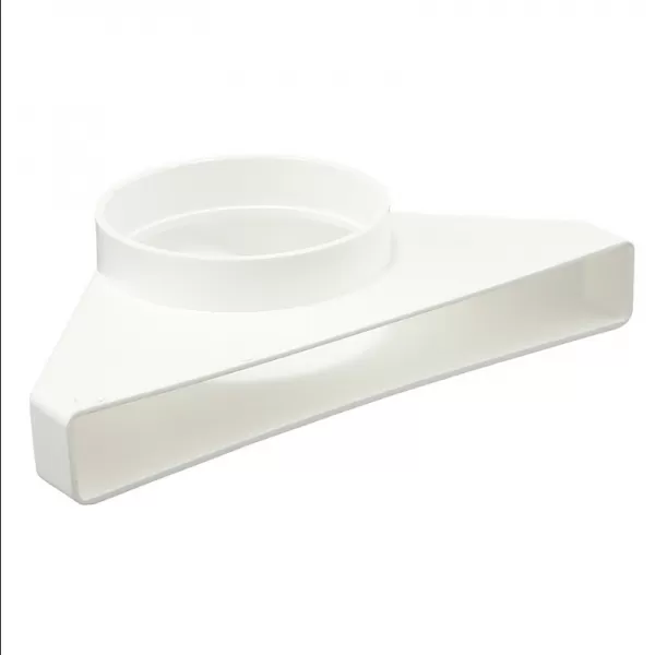 Redukce z kulatého na hranaté potrubí 90°, 234 x 29 mm / Ø 100 mm DALAP 6013